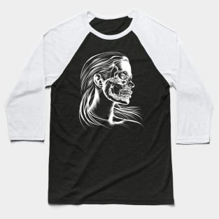 Skull Girl Baseball T-Shirt